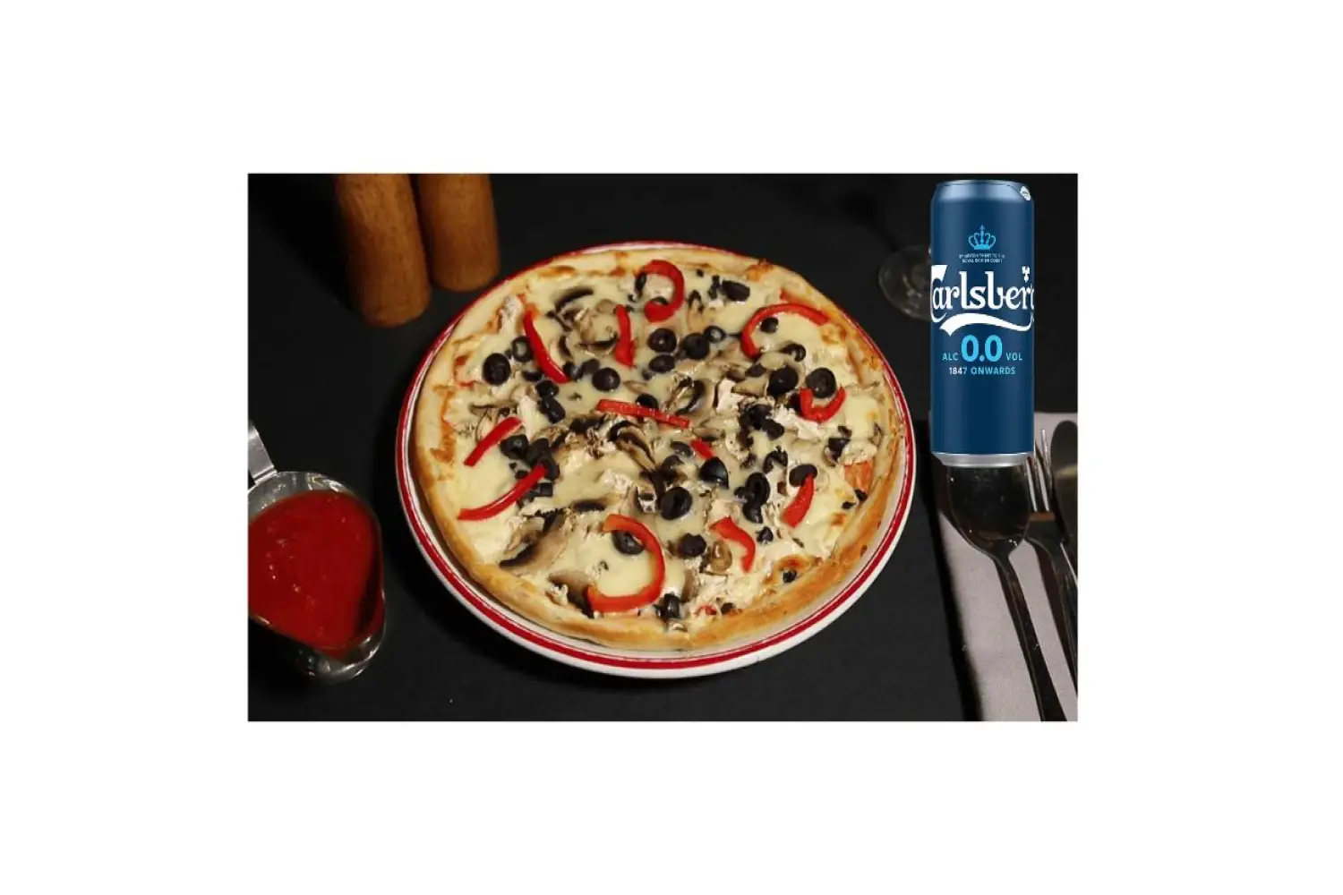 Pizza Athos GIGANT + 1 doza Bere Carlsberg F A Gratuit