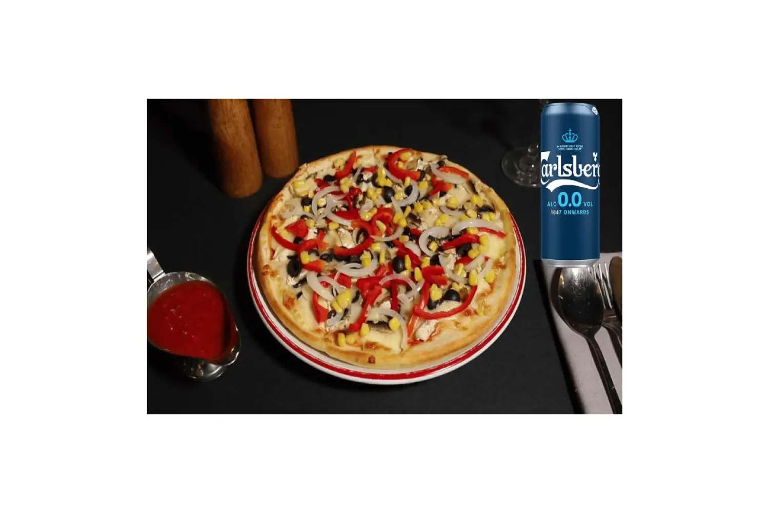 Pizza Taraneasca GIGANT + 1 doza Bere Carlsberg F A Gratuit