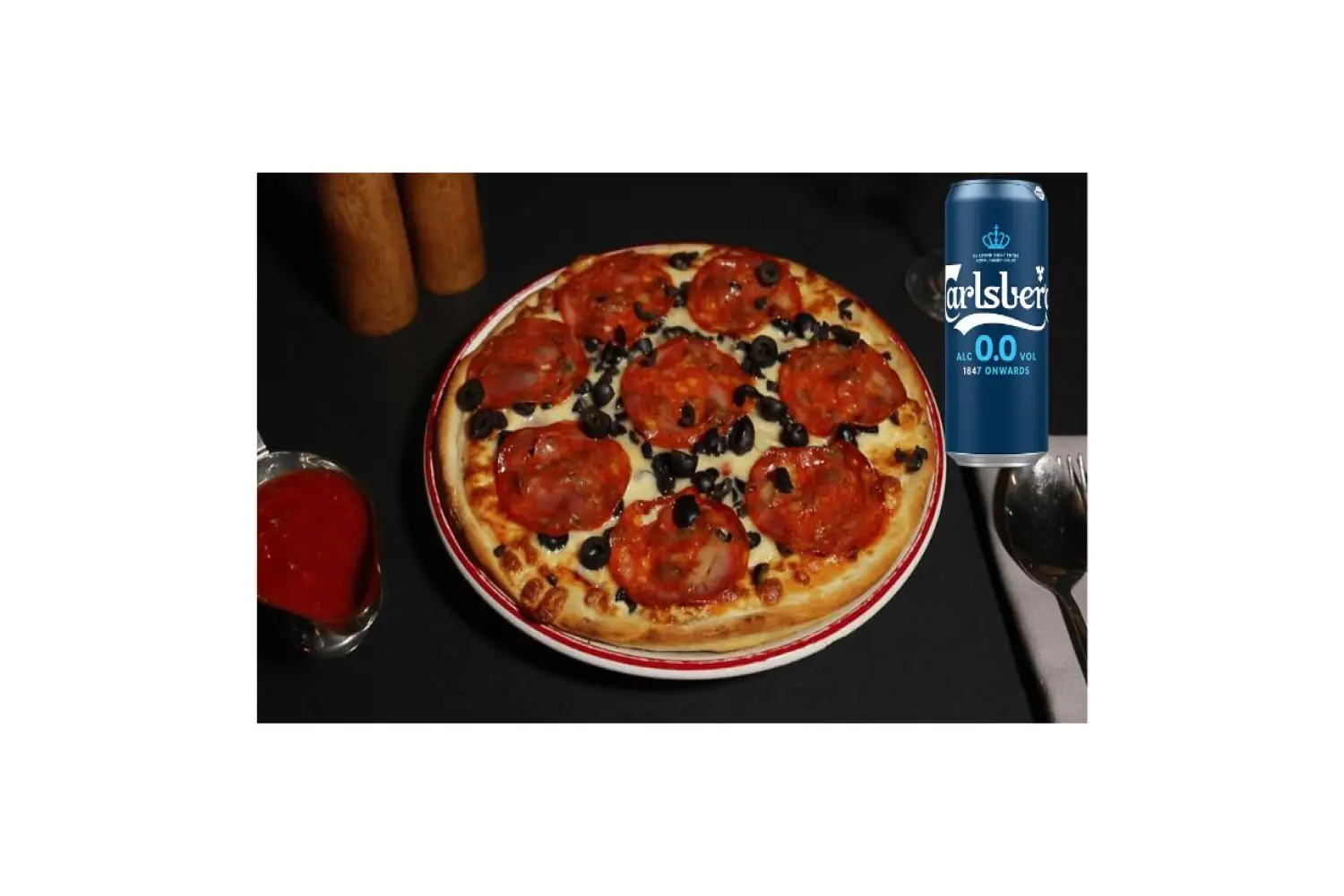 Pizza Diavola GIGANT + 1 doza Bere Carlsberg F A Gratuit