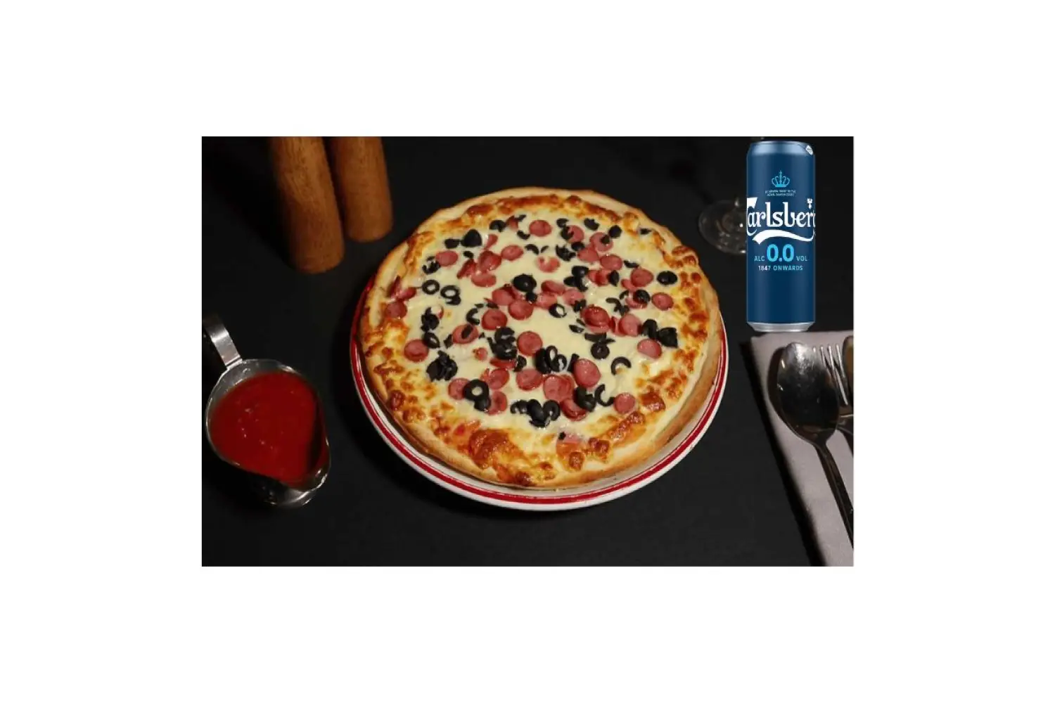 Pizza Venetiana GIGANT + 1 doza Bere Carlsberg F A Gratuit