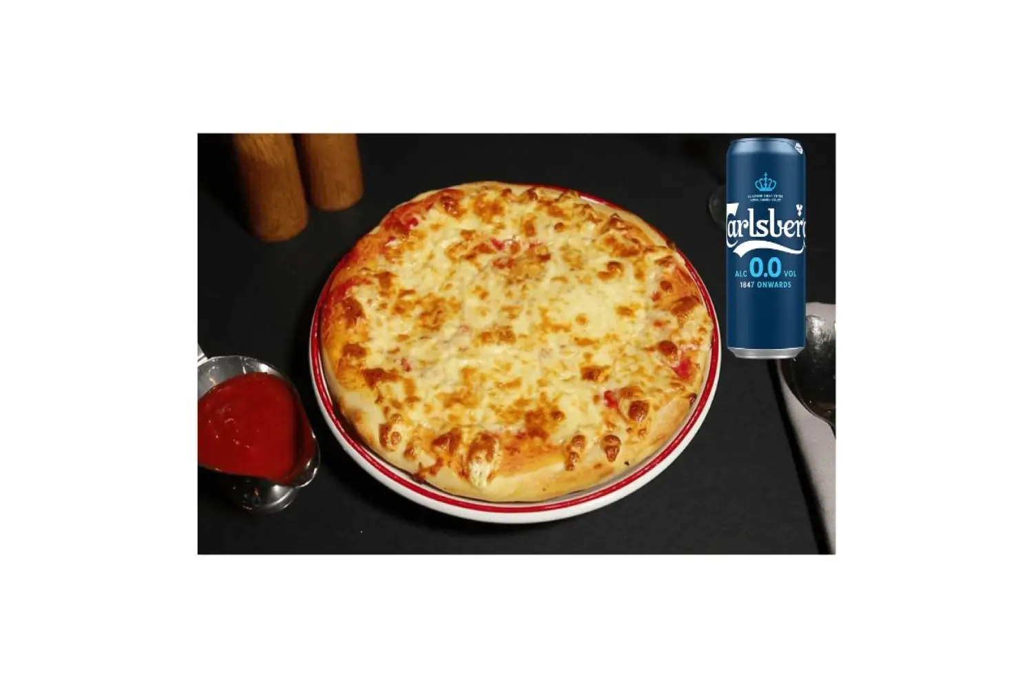 Pizza Margherita GIGANT + 1 doza Bere Carlsberg F A Gratuit