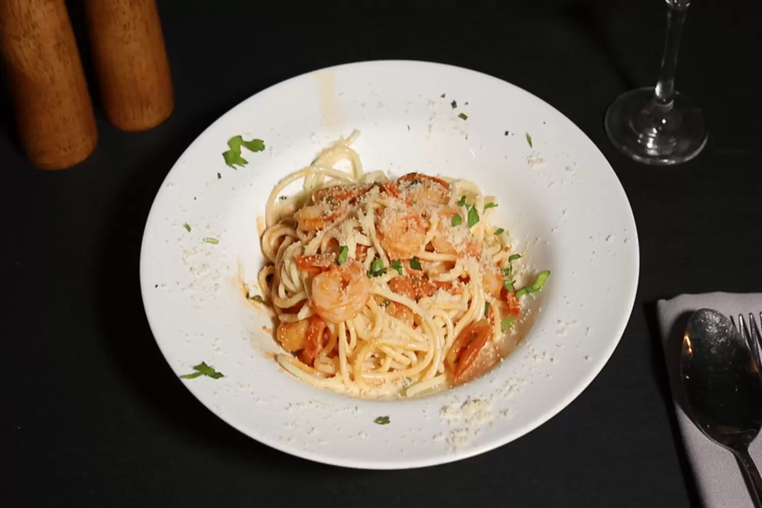 Spaghete cu Creveti 400 Gr.