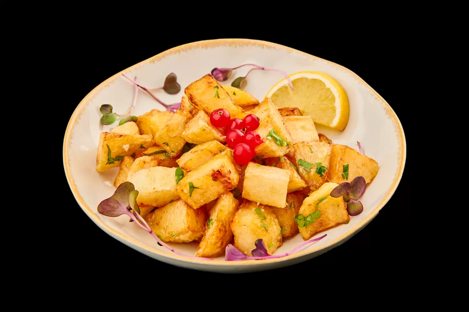 Cartofi cu Sos de Usturoi si Lamaie 250 Gr.