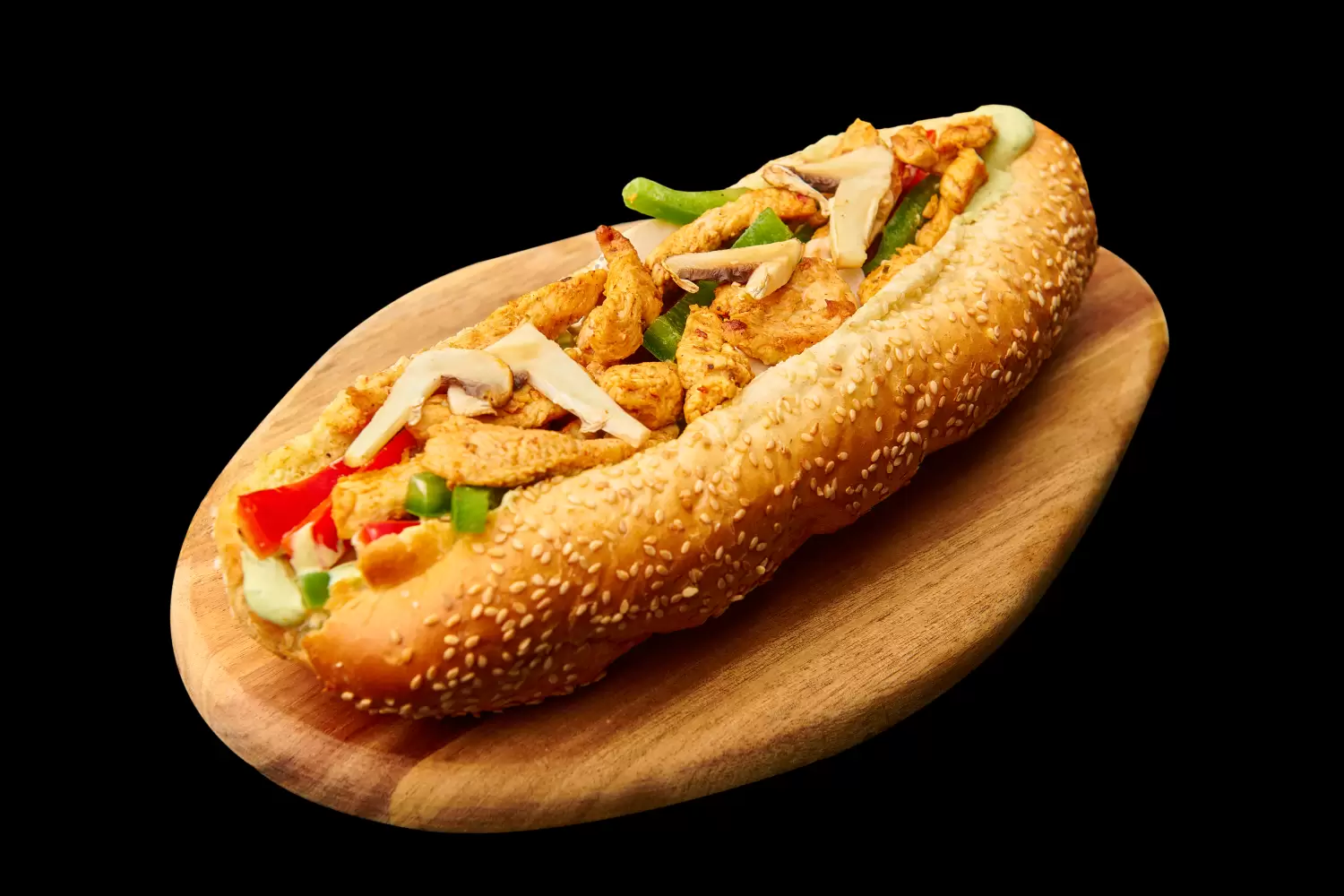 Bagheta Fajita de Pui cu Avocado 350 Gr.