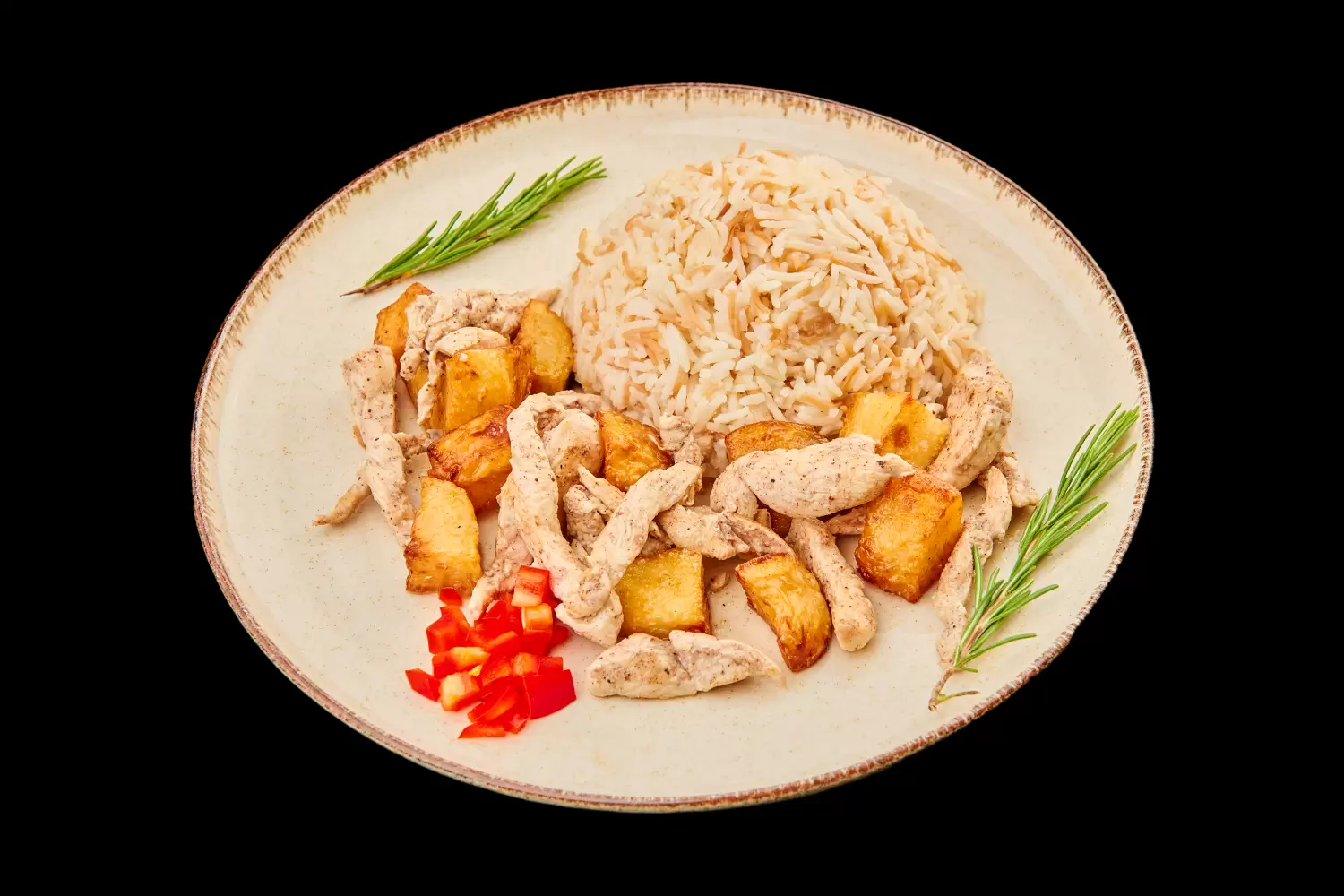 Pui in Sos de Lamaie si Usturoi cu Orez Libanez 450 Gr.